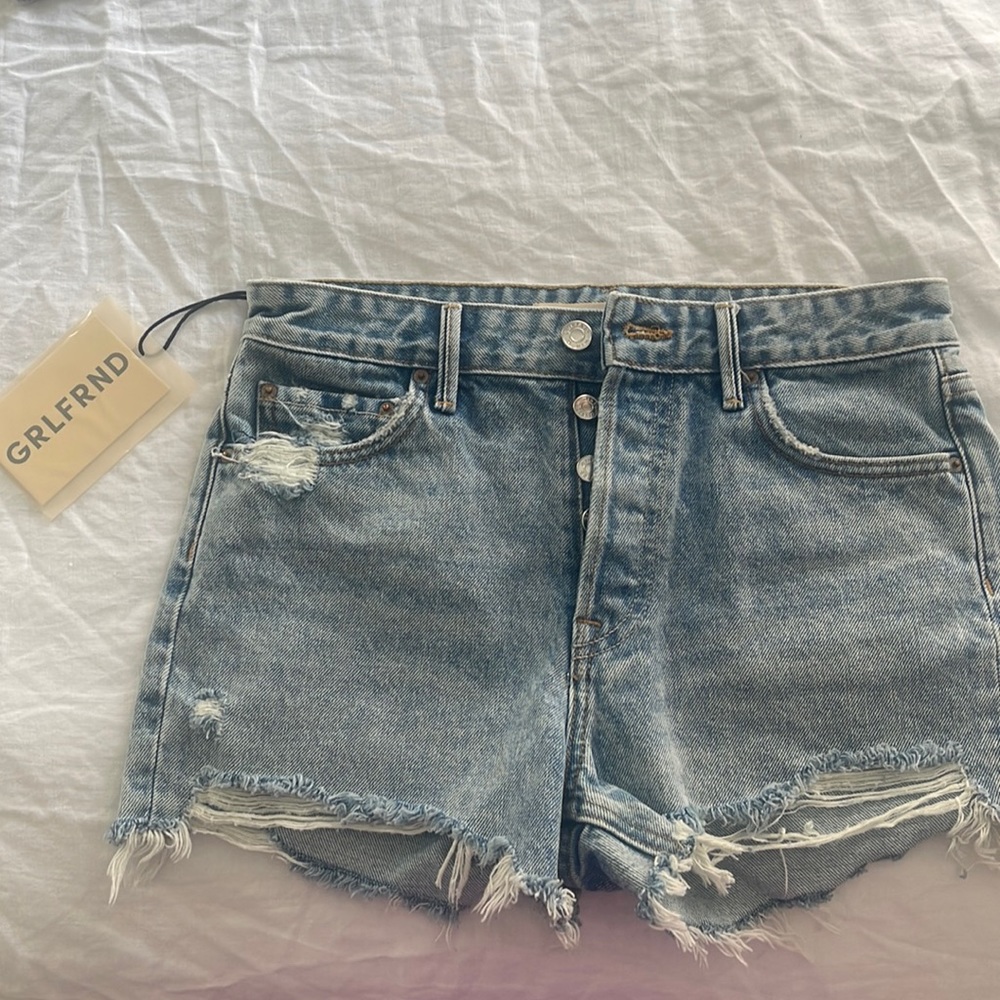 GRLFRND shorts denim distressed jean shorts
